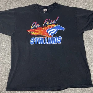 T-shirt vintage Baltimore Stallions uomo XL CFL calcio sul fuoco punto singolo - Foto 1 di 10