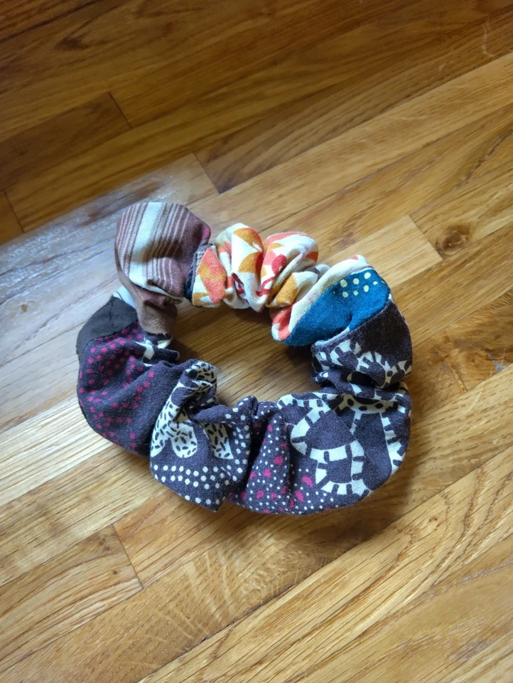 Scrunchie Mens Upcycled Hair Tie Accessory Cotton Handmade  - Image 1 of 1