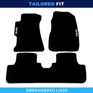For Honda Civic 2001-2005 Quality Carpet Velour Car Floor Mats Liners - Picture 1 of 10