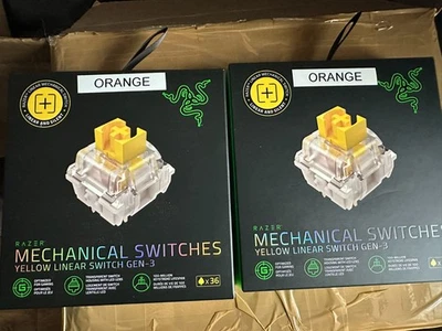 Razer Orange Mechanical Switches 2 Packs– Tactile (72 switches) - Image 1 of 2