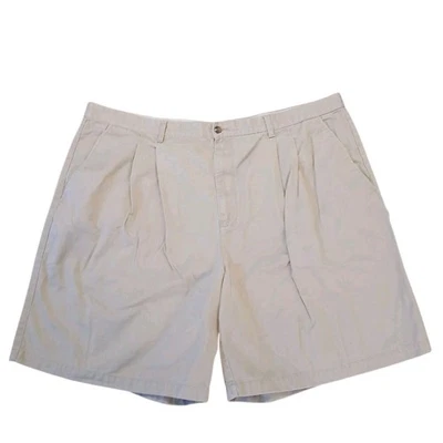 Pantalones cortos chinos plisados beige 100 % algodón vintage Farah para hombre talla 46 bolsillos  Foto 1 de 4