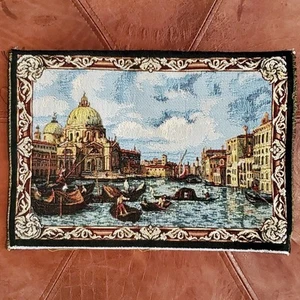 Arazzo vintage Canal Grande e Chiesa della Salute Venezia Venezia 12,5x8,5 pollici - Foto 1 di 3