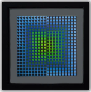 Victor Vasarely- Heliogravure Print "Zoeld" - Picture 1 of 1