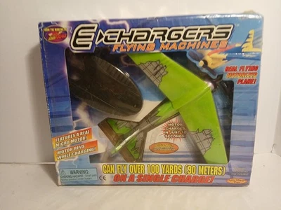 VTG 1999 Spin Master Toys E-Chargers Flying Machines Motor Hobby Plane - Image 1 of 2