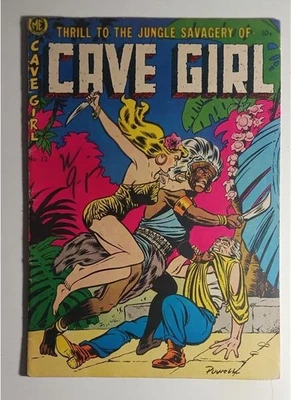 CAVE GIRL #12 (A-1 96) ME COMICS 1953 BOB POWELL COVER INTERIOR ART THUNDA  VG - Image 1 of 4