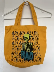 RAD Coffee Tote Bag Skeleton Yellow Skull Coffee Cup Head - Picture 1 of 3