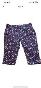 Pantalones capri St. John’s Bay para mujer 18W estampado floral informales elásticos cómodos - Imagen 1 de 8