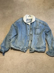 Vintage Camel Joe Men’s Jacket XL Cigarette Denim Sherpa Lined See Pictures!! - Picture 1 of 14