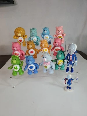 Lot Of 12 Vintage Jointed Care Bears Figures/Coldheart PVC Kenner 80s Lionheart - Image 1 of 4