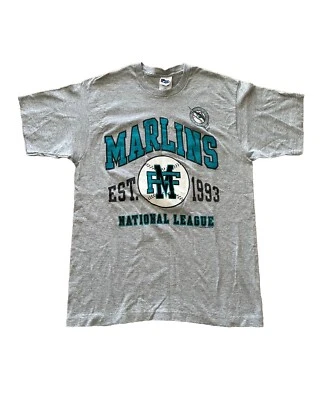 VTG 90s Pro Player Florida Marlins 1993 T- Shirt Large Single Stitch Jumbo Print - Image 1 of 4
