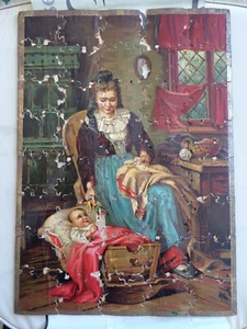 Puzzles bois, XIXème, chromos marouflés. Tois modèles dans la boîte d'origine.. - Picture 1 of 11