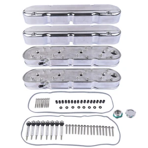 Polished Engine Valve Covers for Chevy GM LS LS1 LS2 LS3 LS6 LS7 293 325 346 364 - Picture 1 of 13