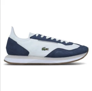 Zapatillas de deporte para hombre Lacoste “Match Break 0721 1G SMA” blanco roto/azul marino nuevas con etiquetas precio de venta sugerido por el fabricante 189 GBP - Imagen 1 de 17