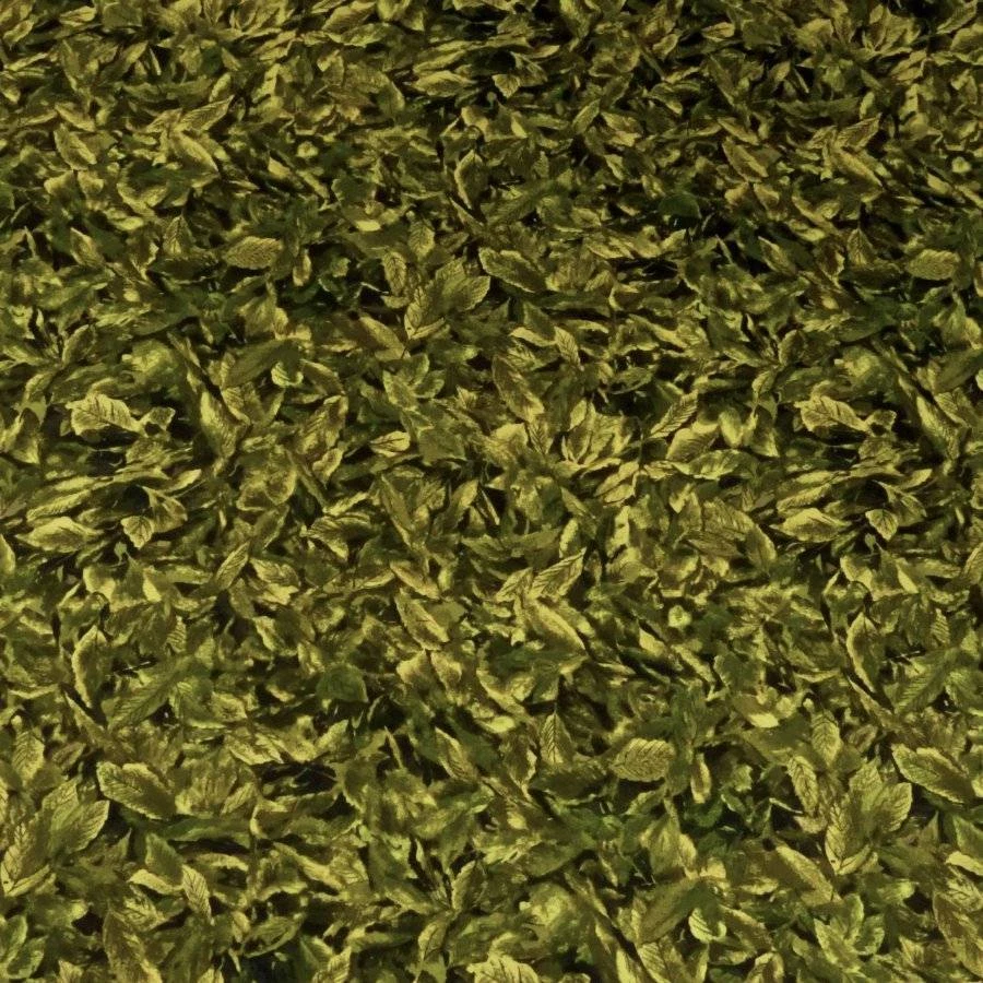 Packed Leaves, Olive Green & Pale Yellow Cotton Fabric Red Rooster, 17.5"Wx42"L - Image 1 of 1