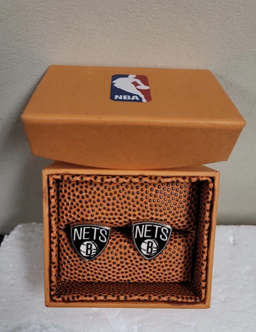 NBA New York Brooklyn Nets Basketball Team Cufflinks New in Box NIB Nice! Cover