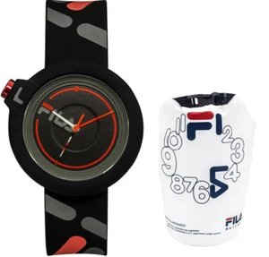 Orologio FILA Puffy In Gomma Silicone Rosso Nero + Sport Bag Regalo - Foto 1 di 1