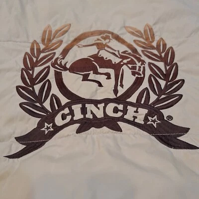 Chaleco CINCH Para Hombres Reversible Relleno de Plumón XL Logo Cuadros Lado Bronceado Lado Occidental Foto 1 de 4