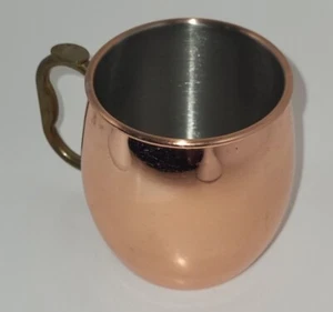Oggi Copper Plated Mug 20 oz with Brass EZ-Grip Handle, Mule Moscow - Picture 1 of 7