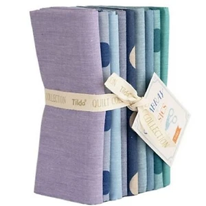 Tilda Seasonal Chambray Summer Blues 9 Fat Quarter Bundle by Tone Finnanger - Picture 1 of 1