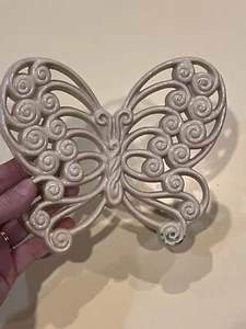 Decoración colgante de pared vintage mariposa blanca 6,5 pulgadas MCM Kitsch 1976 - Imagen 1 de 8
