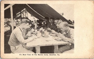Postkarte Essenszeit Marine Camp Quantico Virginia geteilt zurück unbesendet - Bild 1 von 3