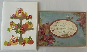 Papyrus Thanksgiving Greeting Cards - Friendship, Pumpkins Glitter (2 Pieces)