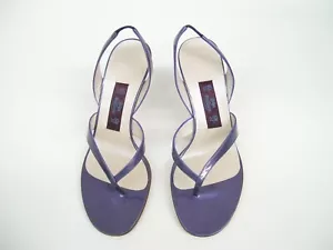 JOHN GALLIANO LADIES HEELS DRESS LEATHER SHOES MADE IN ITALY ITALIAN LILAC - Picture 1 of 10