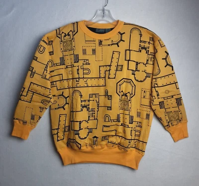 Sudadera LIZ CLAIBORNE Mujer Pequeña Amarilla Geométrica De Colección Forrada Y2K Nueva Sin Etiquetas Foto 1 de 4