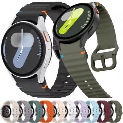 For Samsung Galaxy Watch 7 6 5 4 Straps Silicone 40/44mm Fitness Band FE Pro - Image 1 of 4