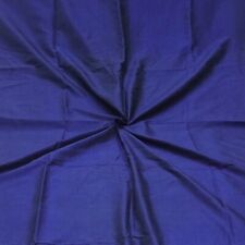 Vintage Blue 100% Pure Silk Handloom Sari Remnant 4YD Craft Fabric Silk Scrap