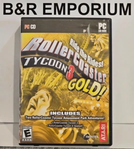 Roller Coaster Tycoon 3 Gold! (2005 Atari Interactive) - Used PC CD-ROM Windows - Picture 1 of 3