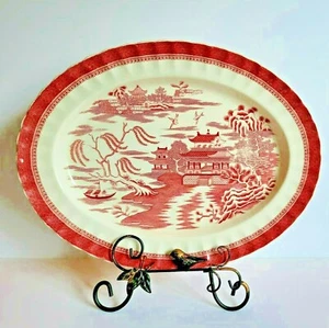 Rare Vintage Spode Copeland Mandarin Pink (Pink Willow) 17" Platter - Picture 1 of 10