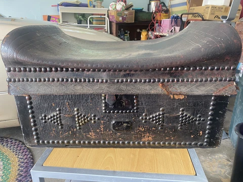 Antique 1850 Stagecoach Carriage Trunk Museum Quality George Story Cooperstown Cover