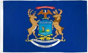 "MICHIGAN" flag 2x3 ft polyester banner sign MI state - Picture 1 of 7