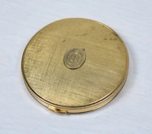 Vintage Collectible Brass Powder Compact Box with Mirror Empty Shell Deco Art - Picture 1 of 12