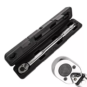 Ratcheting Torque Wrench 19-110Nm 3/8" Square Drive Click Adjustable+Case - Picture 1 of 12