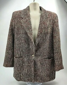 Earl Rutenberg Woman's Hand Woven Silk Coat Jacket Sz L Multi-Color - Picture 1 of 4