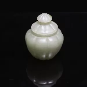 100% natural nephrite jade mughal box bottle 18th century  - Picture 1 of 4