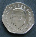 2022 Queen Elizabeth II 50p Fifty Pence Coin BU King Charles III