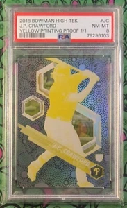 J.P. Crawford ⚾ RC giallo prova di stampa trasparente 1/1 ⚾ 2018 Bowman High Tek RHT-JC - Foto 1 di 4