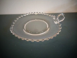 IMPERIAL GLASS CANDLEWICK 7" NAPPY BON BON DISH WITH HANDLE - Imagen 1 de 3