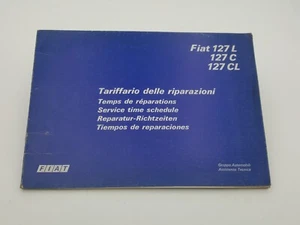 Manual de Taller Fiat 127L C CL Lista de Tarifas Reparación Asistencia Técnica - Imagen 1 de 24