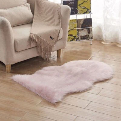 Fur Faux Sheepskin Soft Carpet Washable Seat Mats Fluffy Rugs Chairs Sofas Cover - Image 1 of 4