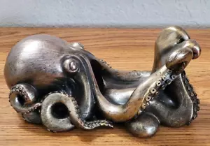 Trinkkrake Weinflaschenhalter DWK Bronzestatue Ozean nautische Figur - Bild 1 von 11