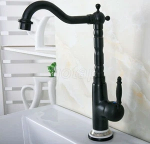 Oil Rubbed Bronze Bathroom Kitchen Basin Mixer Tap Sink Swivel Spout Faucet - Picture 1 of 8