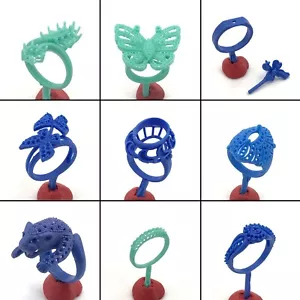 9PC Lost Wax Casting Ring Molds Patterns Master WRB267 Moon Carve Butterfly - Imagen 1 de 3