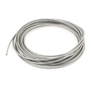 Clear Vinyl Coated Wire Rope Cable, 3/32" - 1/8", 7x7, 125 ft - Picture 1 of 1