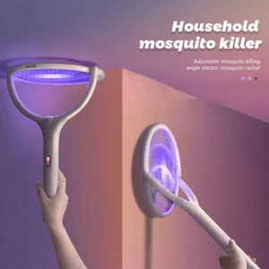 5IN1 Electric Mosquito Swatter Fly Insect Killer Bug Zapper Rechargeable Racket - Picture 1 of 15