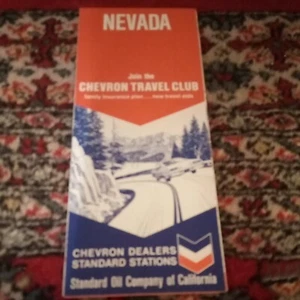 1970 Nevada Road Map Chevron, Standard Oil Company of California - Picture 1 of 23