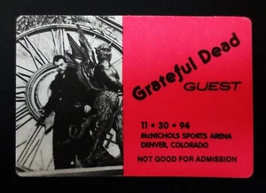 Grateful Dead Backstage Pass Colorado Denver CO 11/30/94 11/30/1994 Orson Welles - Picture 1 of 18